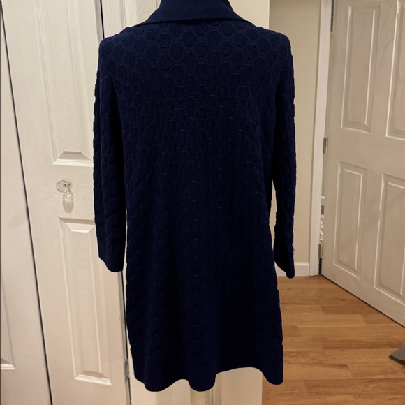 Vintage 1960s The Wooden Indian Navy Sweater Coat Large Union Retro Mod Cardigan - Picture 6 of 16